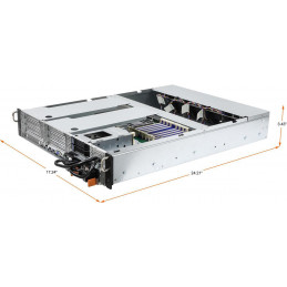 ASRock Rack 2U2E-F/ICX2 2U Rackmount Server Barebone 1+1 Socket P+ (LGA 4189) Intel C621A DDR4 3200