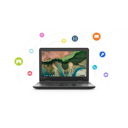 Lenovo 300e AMD A4 A4-9120C Chromebook 11.6" Touchscreen HD 4 GB DDR4-SDRAM 32 GB eMMC Wi-Fi 5 (802.11ac) ChromeOS Black