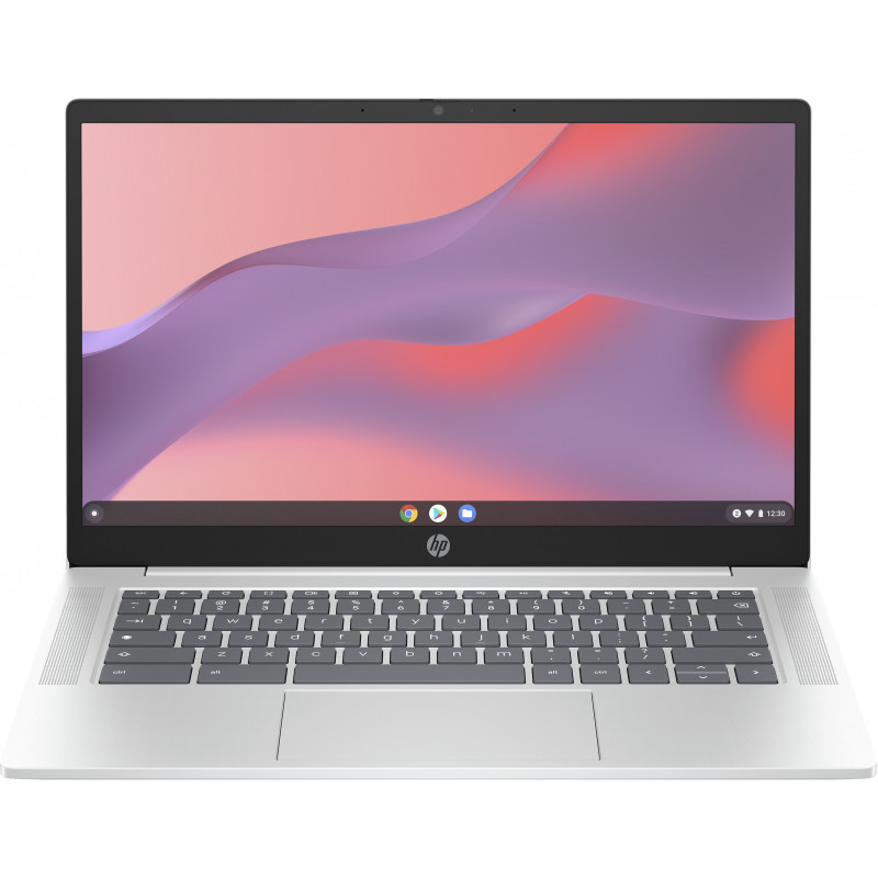 HP Chromebook 14a-nf0131wm Intel® N N200 14" HD 4 GB LPDDR5-SDRAM 128 GB eUFS Wi-Fi 6 (802.11ax) ChromeOS Silver