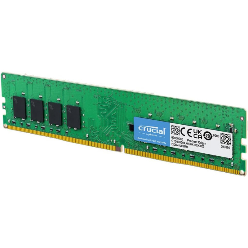 Crucial 16GB DDR4 RAM, 3200MHz (PC4-25600) CL22 Desktop Memory, UDIMM 288-Pin, Downclockable to 2933/2666MHz